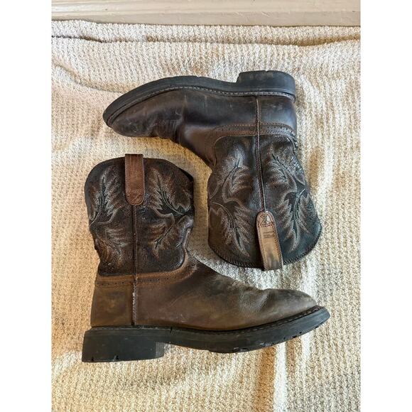 Ariat Mens Sahara Work Boots EH Bc Brown Black Roper size 8.5D main image 14